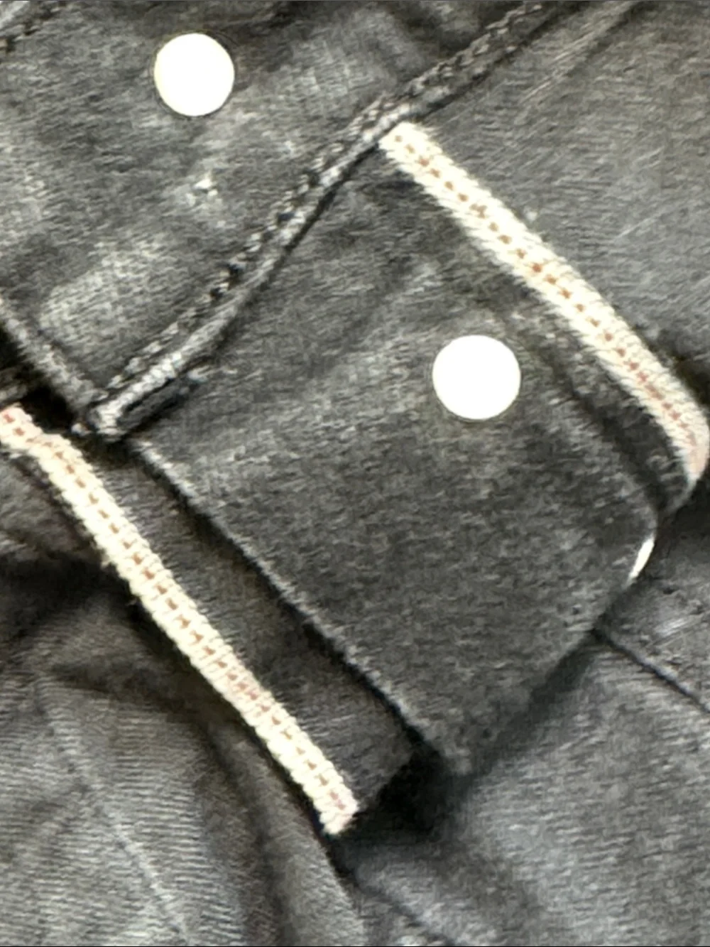 BUCK MASON Selvedge Slim Fit Black Jeans Button Fly Classic Stretch Men's 33 - Picture 4 of 14